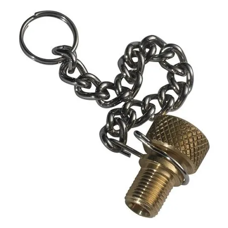 SKS Slangnippel met Ketting - Koper