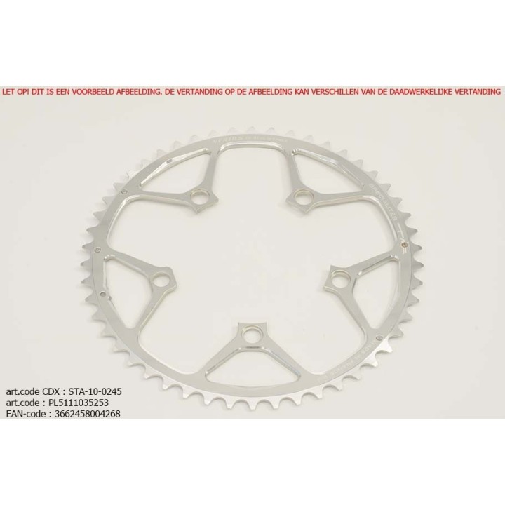 Kettingblad 53T Campagnolo 11sp Buitenblad BCD110 antraciet Nerius - TA-Specialities