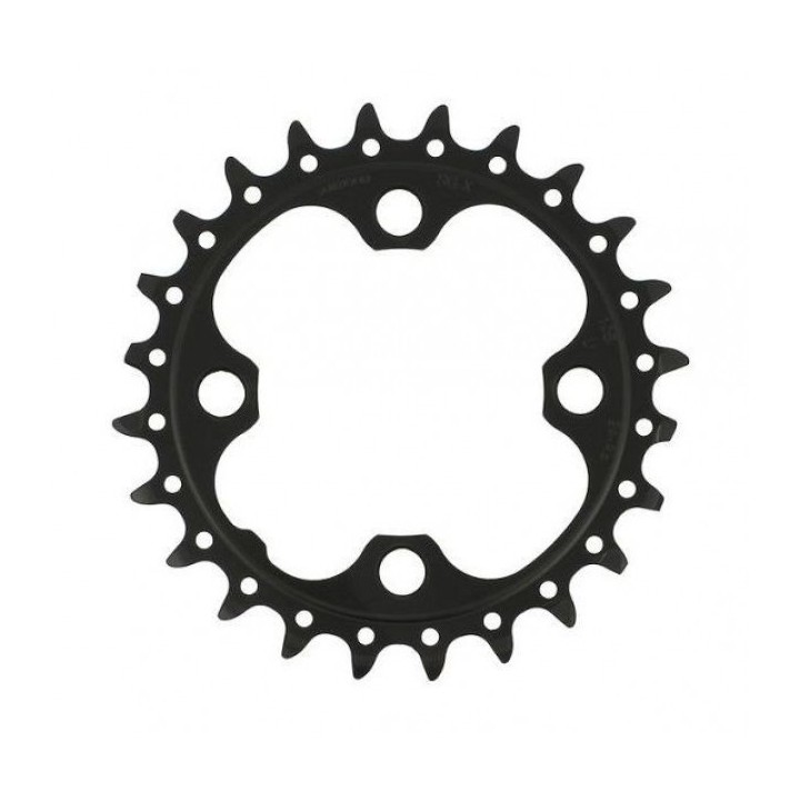Kettingblad 28T Shimano Deore LX FC-M675 Dubbel BCD74 zwart 