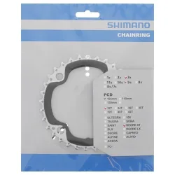 Kettingblad 32T Shimano Deore XT FC-M770 Triple 9sp BCD104 zwart