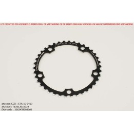 Kettingblad 38 tanden zilver binnenblad BCD 130mm Shimano, SRAM, Rotor, FSA /9/10 speed Alize TA specialties