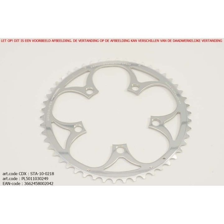 Kettingblad 49T Shimano Buitenblad BCD110 zilver Zephyr - TA-Specialities