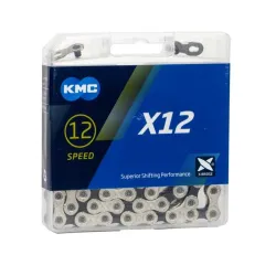 KMC 12 speed ketting X12 silver zilver / zwart