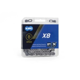 KMC Ketting X8  EPT silver 7/8sp suprieure anti roest bescherming