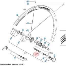 achteras achterwiel Shimano WH-R80 WH-R501 WH-R21 WH-R31 WH-51