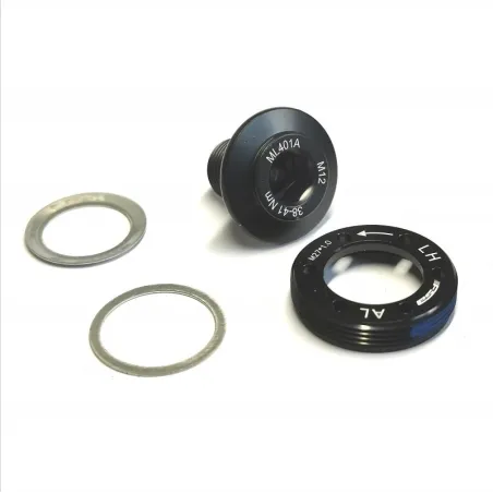 Crankbout FSA MegaExo QR M12 18mm zwart met sluitringen ML401A