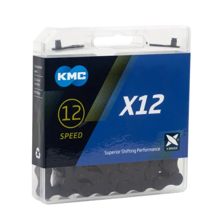 KMC 12 speed ketting X12 zwart BlackTech
