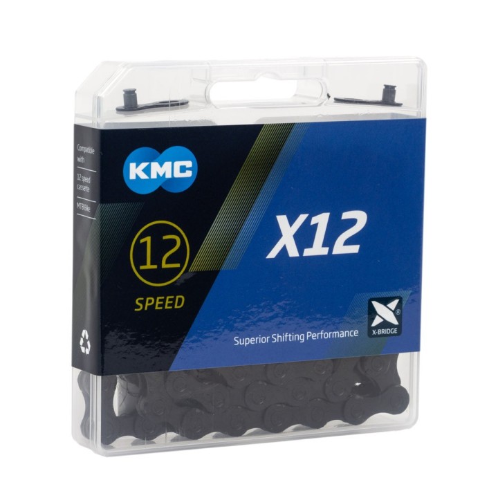 KMC 12 speed ketting X12 zwart BlackTech
