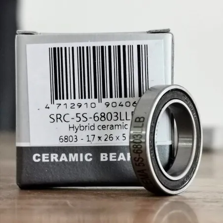 Hybrid ceramic lager 17 x 26 x 5 mm, 6803LLB  ABEC 5, CEMA