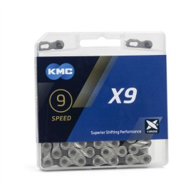 KMC 9 speed ketting X9 zilver grijs 114 schakels X9-93