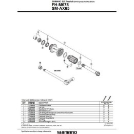 Shimano Achteras Compleet FH-M648/FH-M678 Zee - Y3TL98010