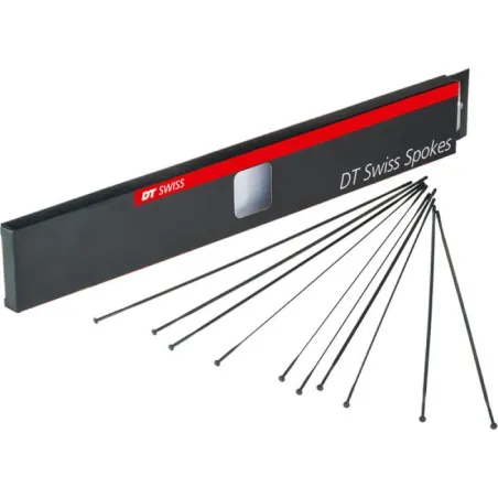 zwarte aero lite spaak 14 282mm rechte kop straight pull DT-Swiss -  doos