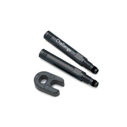 2x ventielverlenger schroefdraad zwart 41,5mm aluminium Challange