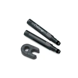 2x ventielverlenger schroefdraad zwart 41,5mm aluminium Challange