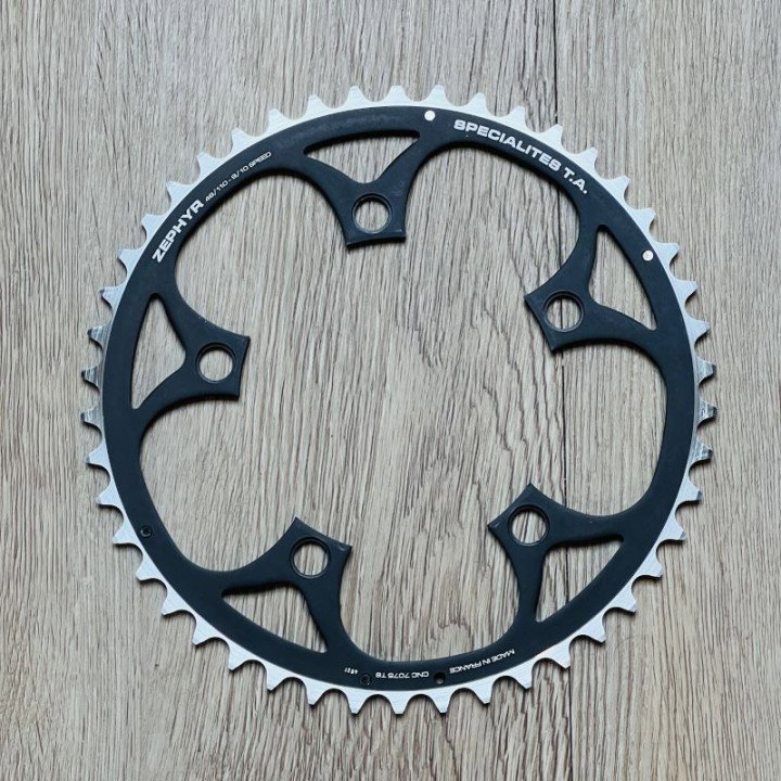 Kettingblad 46T Shimano /  FSA/ Sram Buitenblad BCD110 zwart Zephyr - TA-Specialities