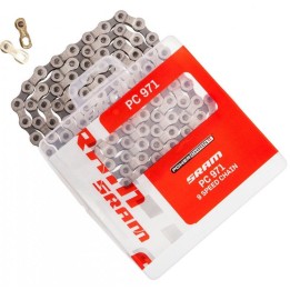9 Speed Ketting  SRAM PC 971 | 114 Links | Dubbel Geklonken | Inclusief Verbindingsschakel