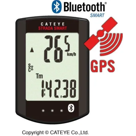 Cateye Fietscomputer Strada RD400DW Draadloos met Cadance wit