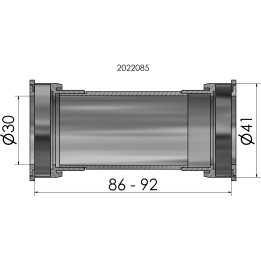 trapaslager cupset pressfit BB86/92 41mm bracket voor 30mm as Elvedes