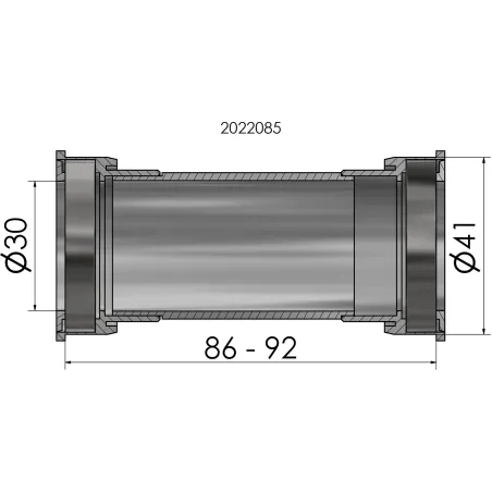 trapaslager cupset pressfit BB86/92 41mm bracket voor 30mm as Elvedes