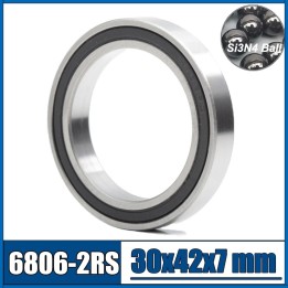 hybride ceramisch trapaslager 30 x 42 x 7 dubbel afgedicht 6806 HC ABEC 3| Fushi bearing