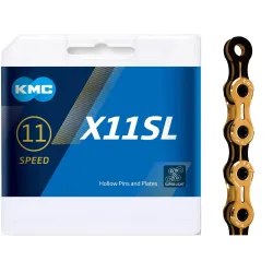 KMC ketting 11 speed X11SLTi-N (gold) / Jet black