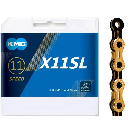 KMC ketting 11 speed X11SLTi-N (gold) / Jet black