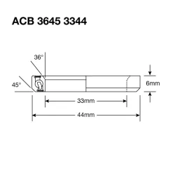 Balhoofdlager 44 x 33 x 6  (36x45)  ACB3344 CC Stainless (Enduro)
