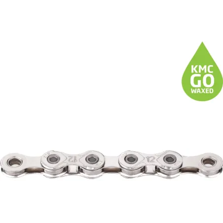 KMC X12 12 speed ketting silver waxed  126 schakels incl. verbindingsschakel