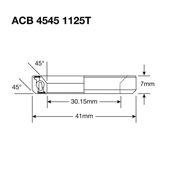 balhoofdlager ACB 45x45 - 30.15 x 41 x 7 mm - roestvast staal Enduro